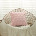 thumbnail image 4 of Set of 2 pieces 16X16 "Hold Pillowcase with solid color decorative Bohemian Pillowcase cushion cover, soft plush - Pink, 4 of 5