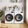 thumbnail image 6 of 2-Tier Washer Dryer Countertop Single with Shelf and Drawer, Laundry Topper with Edge and Non-Slip Pad for Laundry Hamper Counter Storage, 6 of 9