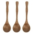 thumbnail image 1 of Cucharas de madera para alisar, resistentes al calor, ligeras, para decoración estilo tronco, uso diario, 3 uds., 1 of 8