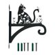 thumbnail image 1 of Percha de metal para pared con tornillos, diseño de animales, ideal para patio y porche. Gato, 1 of 9