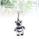 thumbnail image 3 of Houderco Llavero Creativo De Oso Plateado En Metal Para Llaves Y Regalos, 3 of 8