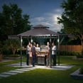 thumbnail image 7 of Heavy Duty Grill Gazebo with Double-Tiered Canopy, Side Shelves, LED Lights, Hooks & Bottle Opener for Patio, Backyard & Garden, 7 of 7