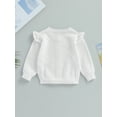 thumbnail image 4 of GXFC Toddler Girls Fall Knitted Sweater 6M 12M 18M 2T 3T Kids Girls Long Sleeve Button-down Closure Cardigan Tops Children Girls Casual Warm Autumn Winter Clothes, 4 of 8