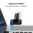 thumbnail image 3 of Premium 3 puertos Abs Mini USB 3.0 Hub puede girar 90/180, negro, 3 of 4