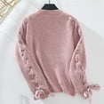 thumbnail image 5 of Aloohaidyvio Womens Sweater Cable Knit Loose Sweaters Crewneck Long Sleeves Casual Knit Pullover Tops, 5 of 6