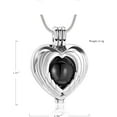 thumbnail image 2 of Heart Urn Necklace for Ashes Heart Hollow Ball Women Men Cremation Jewelry for Ashes Cremation Necklace In Memory of Grandpa Grandma Dad Mom Uncle Aunt Brother Sister Daughter Son, 2 of 3