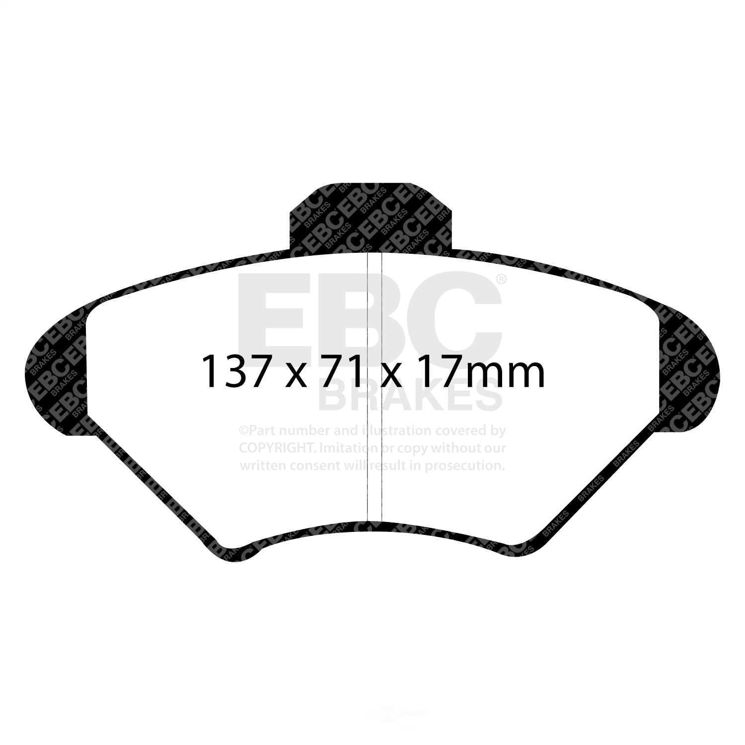 EBC Brakes Redstuff Premium Fast Street Pad For All Engine Sizes Fits select: 1994-1998 FORD MUSTANG, 1993-1997 FORD THUNDERBIRD