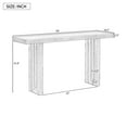 thumbnail image 2 of U_STYLE Uniquely Designed Oak Veneer Console Table with Distinctive Side Shapes, Suitable for Entryway, Hallway, Living Room, Foyer, Corridor, 2 of 9