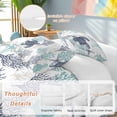 thumbnail image 3 of Teal Blue Coastal Bedding 3 Piece Duvet Cover Set California King, Sea Turtle Nautical Coral Summer Beach Soft Microfiber Comforter Cover with Zipper Closure & Pillowcases, FadeResistant Quilt Cover, 3 of 9
