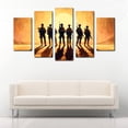 thumbnail image 2 of Cuadro decorativo Cuadros Abigail para Sala Comedor y Recamara Abstracto Soldados en Atardecer Naranja juego de 5 piezas, 2 of 5