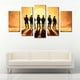 thumbnail image 2 of Cuadro decorativo Cuadros Abigail para Sala Comedor y Recamara Abstracto Soldados en Atardecer Naranja juego de 5 piezas, 2 of 5