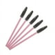 thumbnail image 1 of Zhuge 200 piezas de cepillos desechables para rímel de pestañas, para extensiones de pestañas, cejas y maquillaje (varilla rosa con cabeza negra), 1 of 2