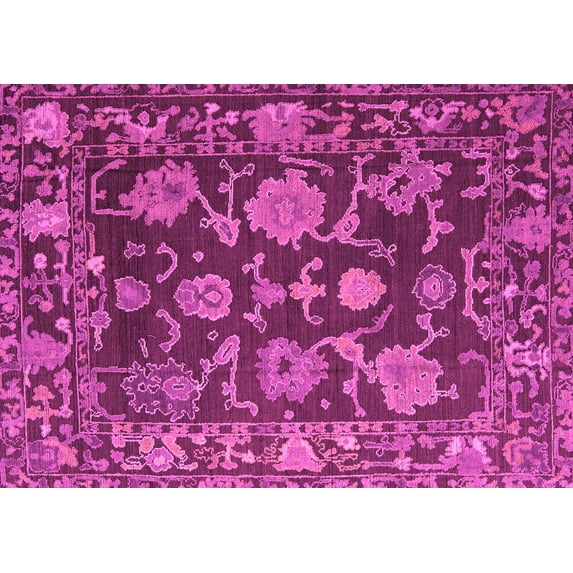 Ahgly Company Indoor Rectangle Abstract Pink Modern Area Rugs, 6' x 9'