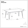 thumbnail image 6 of Simpli Home Hunter 66 inch x 40 inch Rectangle Industrial Dining Table in Oak, 6 of 12