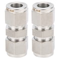 thumbnail image 2 of Adaptador de tubo de compresión de acero inoxidable, 2 piezas Adaptador de tubo de compresión de ajuste de compresión de acero inoxidable 316 Aspecto llamativo, 2 of 9