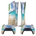 thumbnail image 2 of Summer Beach Hawaiian Ocean Palm Tree Marine Sea Waves PS5/PS5 Pro/PS5 Slim Digital Disc Skin Sticker For Console And Controller Skins, 2 of 7
