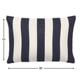 thumbnail image 4 of Casual Cushion Stripe Sunbrella® Fabric 1-Piece Outdoor Rectangle Throw Pillow, 19"W x 12"L, Maxim Navy, 4 of 5