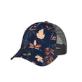 thumbnail image 6 of Lsque Autumn Leaves With Blue Printed Trucker Hat - Baseball Cap for Men Women - Breathable Mesh Side, Adjustable Fit - for Casual Wear, 6 of 7