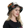 thumbnail image 4 of Balery Flower Horn Skull A Sun Hats for Men Women Bucket Hat UPF 50+ Buckey Hat Boonie Hat Foldable UV Protection Hiking Beach Fishing Summer, 4 of 9