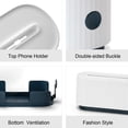 thumbnail image 3 of Cable Management Box With Phone Holder Lid Desk Wire Organizer Power Strips Protector Cord Hider Box Cord Organizer For Home Office Desktop, 3 of 7