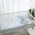 thumbnail image 6 of KAINSY Custom Baby Bedding Set,5 Pcs Personalized Name Baby sheets for Kid Toddler,Light Blue Floral Sleeping Baby Elephant Nursery Bedding Set,a Perfect Gift(Fixed Size), 6 of 8