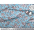 thumbnail image 2 of Soimoi Poly Georgette Fabric Leaves & Floral Artistic Print Fabric by The Yard 42 Inch Wide, 2 of 3