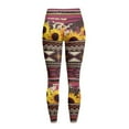 thumbnail image 6 of Renewold American Tribal Sunflower Cow Print Pink Leggings with Pockets for Women Workout Tights Compression Leggings High Waisted Butt Lifting Printed Leggings Full Length Womens Leggings, 3XL, 6 of 8