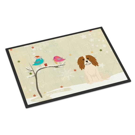 Christmas Presents between Friends Cavalier Spaniel Door Mat