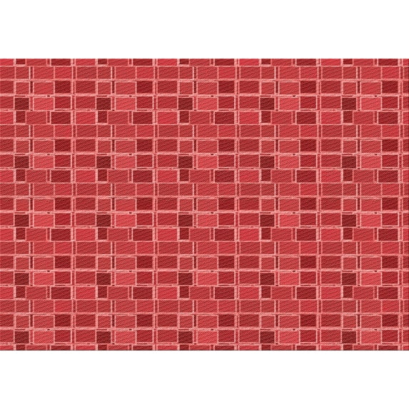 Ahgly Company Machine Washable Indoor Rectangle Transitional Red Area Rugs, 5' x 7'