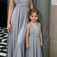 thumbnail image 4 of Weebloom Girls Summer Dresses Elegant Formal Sleeveless Dress Versatile Wear Party Gown Girl Dress Light Gray 9-14 Years, 4 of 4