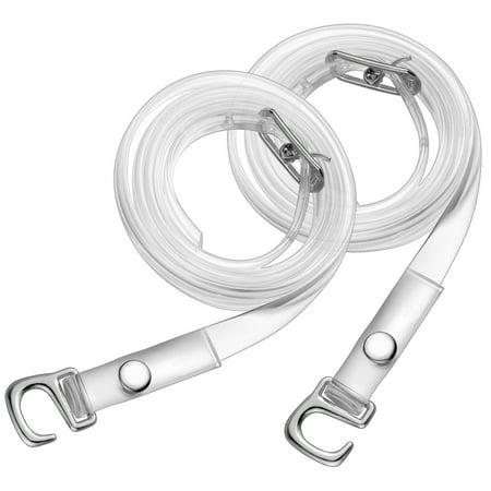 

NUOLUX ROSENICE 1 Pair of Women s Transparent Shoe Straps with Silver Buckle High Heels Anti-loose Shoelace Accessories