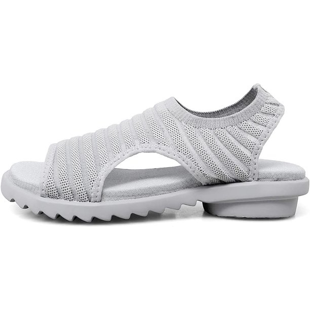 Xishao Sandalias caminar ligeras y Comodas para mujer verano Gris 23.0 cm Gris 23.0 cm Xishao ropa
