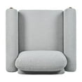 thumbnail image 3 of Oversized Accent Chair,Mid Century Modern Armchair with Wood Legs Living Room Side Chair Upholstered Single Sofa Chair for Living Room,Dining Room,Grey, 3 of 7