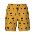 thumbnail image 4 of Lsque Mens Swim Trunks Cute Dog Pattern - Bathing Suit Compression Liner - Beach Swim Shorts Swimwear - (S-3XL) - Stretch Quick Dry -X-Large, 4 of 9