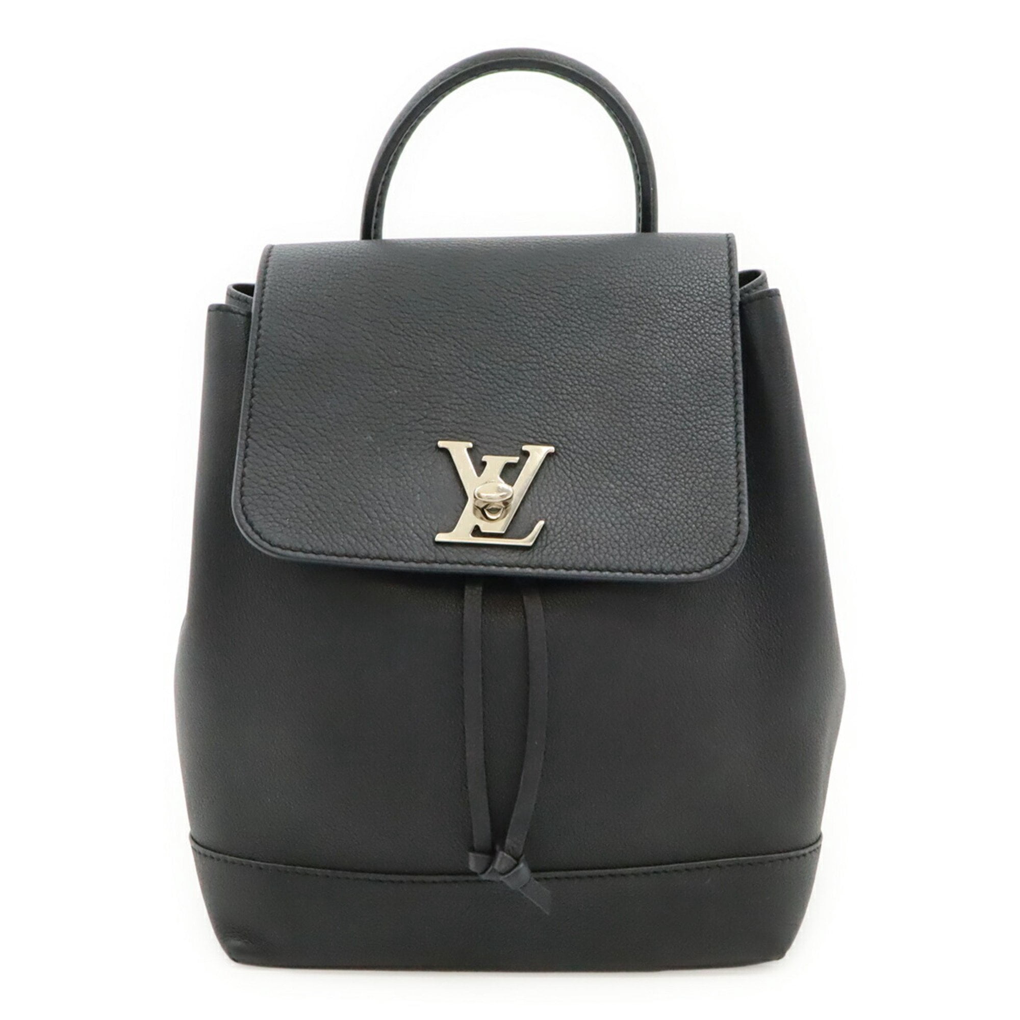 LOUIS VUITTON LockMe Backpack, Genuine Leather Turnlock Mini Black, 36971 Louis Vuitton World Tour Lockme Mini Backpack | Vivrelle main image 2