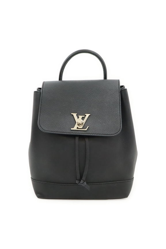 Pre-Owned LOUIS VUITTON LockMe Backpack, Turnlock Calfskin Leather, Noir, Black,... (Good)
