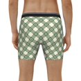 thumbnail image 5 of Mens Underwear, Daisy Plaid Green Mens Underwear Boxer Briefs, Soft Breathable Underwear Long Leg For Men, 5 of 8