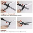 thumbnail image 6 of 2-in-1 Kitchen Scissors and Cutting Board, Multifunctional Food Chopper, Stainless Steel Blade, Ergonomic Handle, 6 of 10