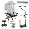 Black Widow Deluxe Motorcycle Shop Kit - 1,000 lb. Pneumatic Lift Table, Jack, Tire Bead Breaker, Wheel Balancer, Tie-Down Straps - Home or Garage