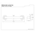 thumbnail image 2 of Kingston Brass DR314128 12 Inch Restoration Decor  Grab Bar - Satin Nickel, 2 of 3