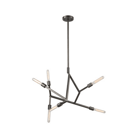

Chandeliers 6 Light With Aged Black Nickel Finish Medium Base 28 inch 360 Watts - World of Lamp