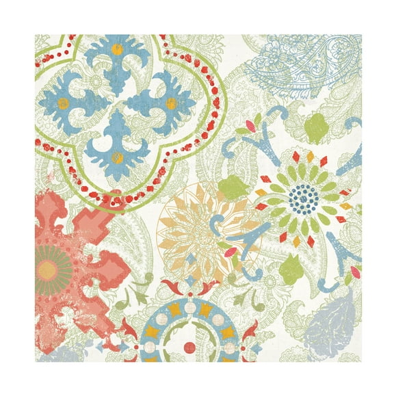 Trademark Fine Art 'Crimson Stamps III Spring' Canvas Art by Pela Studio