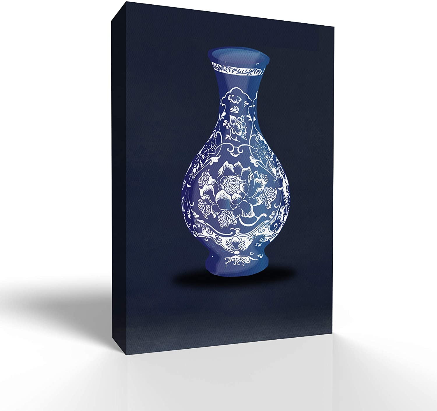Wall26 Canvas Wall Art Blue and White Porcelain China Vase Giclee