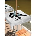 thumbnail image 2 of Outdoor Tablecloths with Umbrella Hole & Zipper, Hockey 60x60 Inch Square Tablecloths, Modern Funny Minimalist Sports Geometric Waterproof Table Cloth, Patio/Pool/Picnic Table Covers, 2 of 8