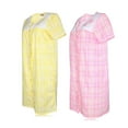 thumbnail image 3 of JEFFRICO 2 Pack House Dresses for Women with Pockets - Lightweight Breathable Short Sleeve Muumuu & Nightgowns - Snap Front Housecoat and Dusters for Women, 3 of 4