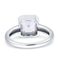 thumbnail image 3 of Bezel Set 8mmX8mm Asscher Women Engagement Ring Cubic Zirconia 925 Sterling Silver, 3 of 5