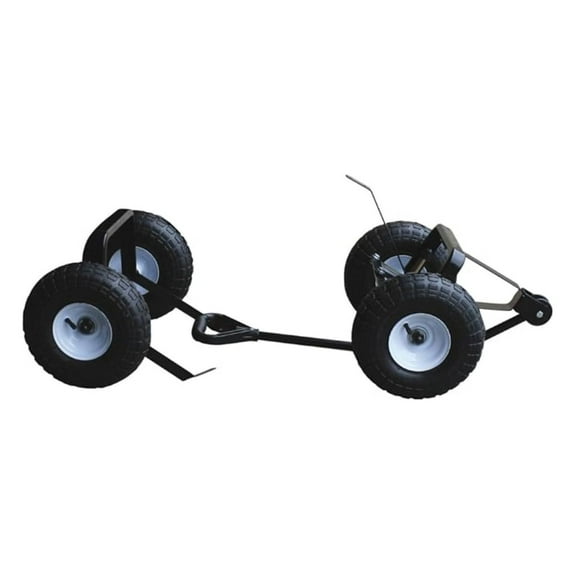 Heavy-Duty Wagon Undercarriage Kit - Steel Frame with 4"x10" Pneumatic Tires, Axle Assemblies & Handle - DIY Wagon Base for Farm, Garden & Utility Carts