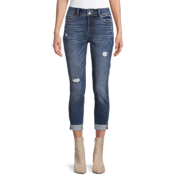 Time and Tru Women's Stretch Denim Capri Jeans