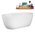thumbnail image 2 of 63" Streamline B-236-30-GLD Soaking Freestanding Tub and Tray With Internal Drain in Polished Gold, 2 of 10