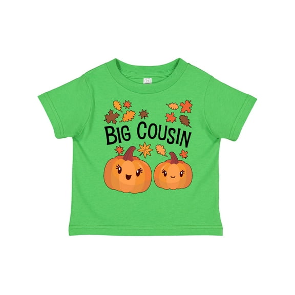 Inktastic Big Cousin Pumpkins with Fall Leaves Boys or Girls Toddler T-Shirt